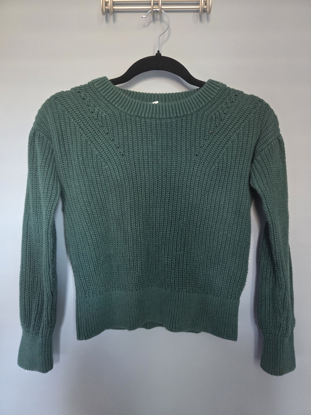 GAP Teal-Green Knit Crewneck Sweater